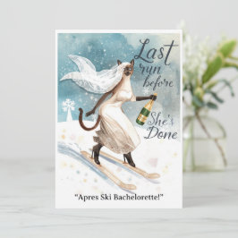 Invitación Novia de fin de semana para esquiar en las pistas