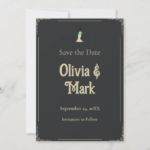 Invitación Novia de Frankenstein Ahorro de la Fecha Gótico