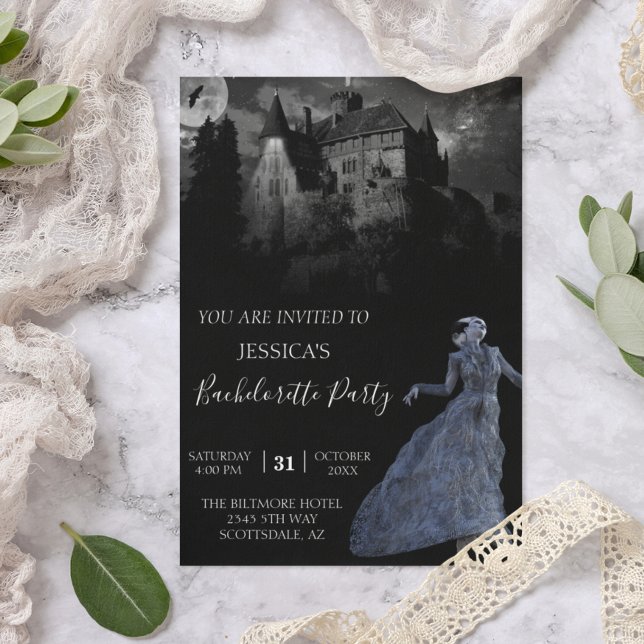 Invitación Novia de Frankenstein Bachelorette Halloween (Subido por el creador)