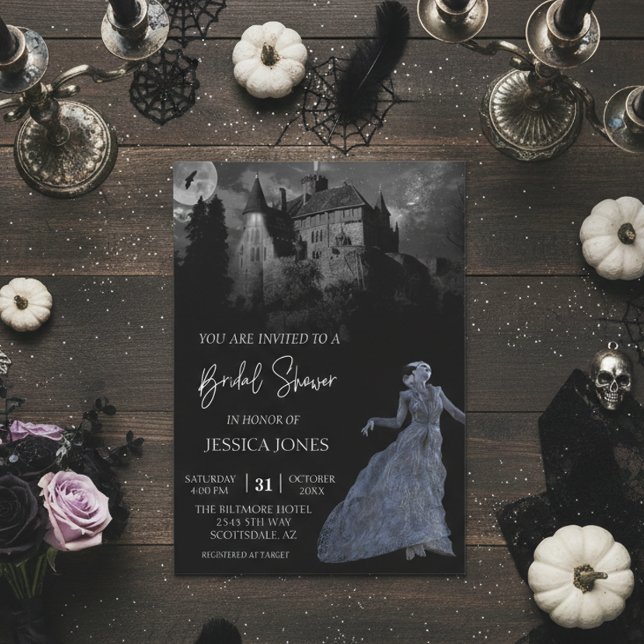 Invitación Novia de Frankenstein Bridal Shower Halloween (Subido por el creador)