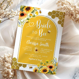 Invitación Novia de girasol de verano a ducha de novia de abe