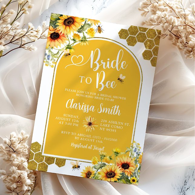 Invitación Novia de girasol de verano a ducha de novia de abe (Subido por el creador)