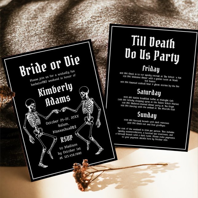 Invitación Novia de Halloween o fiesta de la bachillerato del (Subido por el creador)