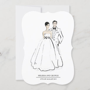 Invitación Novia de moda y Groom