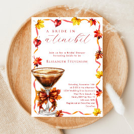 Invitación Novia de Otoño en una Pequeña Copa Bridal Shower M