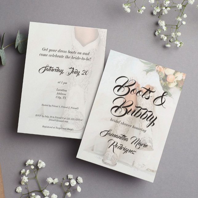 Invitación Novia de Texas en la ducha de novias en botes Diam (Subido por el creador)
