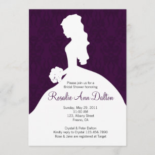 Invitación Novia del damasco - ducha nupcial Invitaion