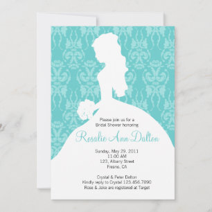 Invitación Novia del damasco - ducha nupcial Invitaion