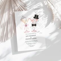 Novia Elegante Novio Martini Cóctel Boda
