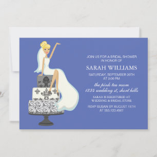 Invitación Novia en Boda Take Bridal Shower {azul}