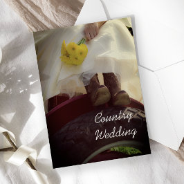 Invitación Novia en el Boda de la granja de tractores