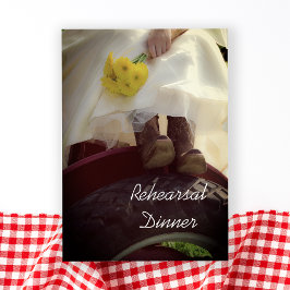 Invitación Novia en el ensayo de Boda de la granja de tractor