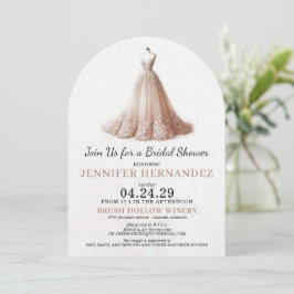 Invitación Novia en Flor Rosa Melocotón Despedida de Soltera