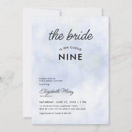 Invitación Novia en la nube 9 Pastel Blue Girdal Shower