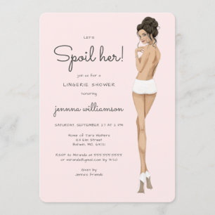 Invitación Novia en ropa interior Lace Lingerie Bridal Shower