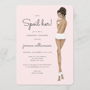 Invitación Novia en ropa interior Lingerie Bridal Shower