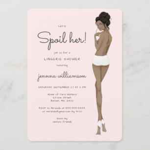Invitación Novia en ropa interior Lingerie Bridal Shower