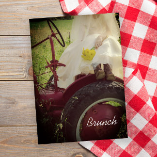 Invitación Novia en Tractor Country Farm Post Boda Brunch