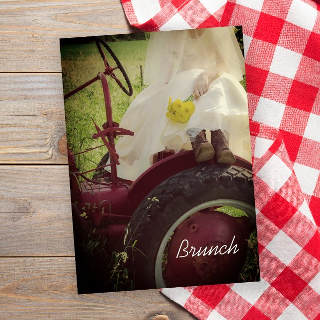 Invitación Novia en Tractor Country Farm Post Boda Brunch (Subido por el creador)