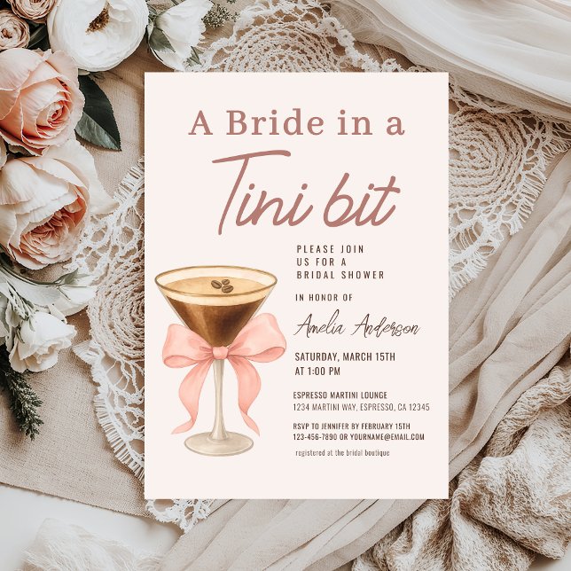 Invitación Novia en un Tini Bit Espresso Martini Despedida de (Subido por el creador)
