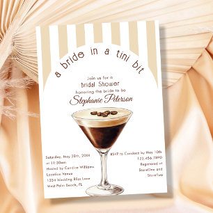 Invitación Novia en un Tini Bit Espresso Martini Despedida de