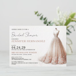 Invitación Novia en una ducha de novia en Rubor