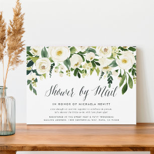 Invitación Novia floral de Alabaster o Baby Shower por correo