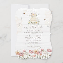 Invitación Novia floral invita a ducha de novia bebe