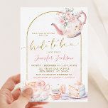 Invitación Novia floral rosa para ser Fiesta de té de ducha d<br><div class="desc">Novia floral rosa será invitación a una fiesta de té con ducha de novia</div>