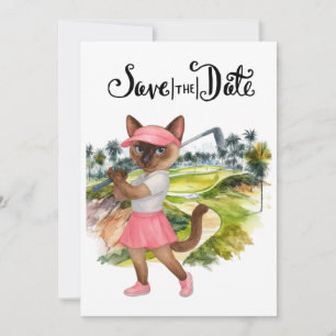 Invitación Novia Gata Golfista Fiesta de Despedida de Soltera