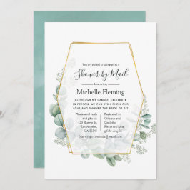 Invitación Novia geométrica de Eucalyptus o Baby Shower por c