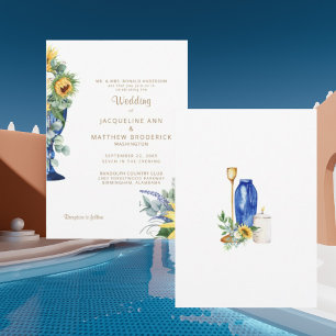 Invitación Novia Girasol Toscano Bodas Padres Texto Dorado