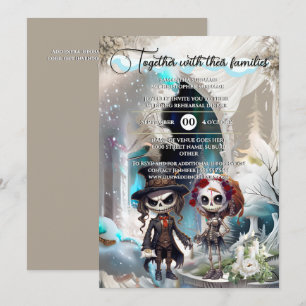 Invitación Novia gótica de invierno, esposo hasta que la muer