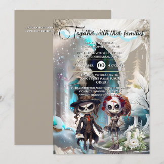 Invitación Novia gótica de invierno, esposo hasta que la muer