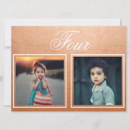 Invitación Novia Groom Age Elegant Rosa Gold Table Number