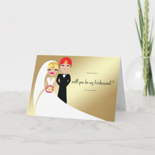 Invitación Novia india 311 en rubia bata blanca