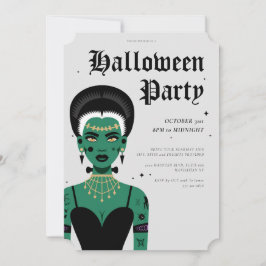 Invitación Novia joven Gótico del partido Frankenstein Hallow