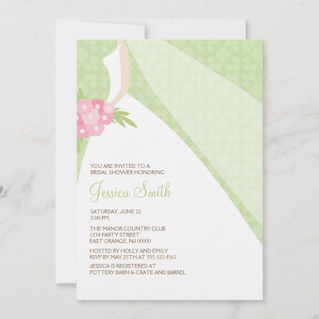 Invitación Novia moderna elegante (Anverso)