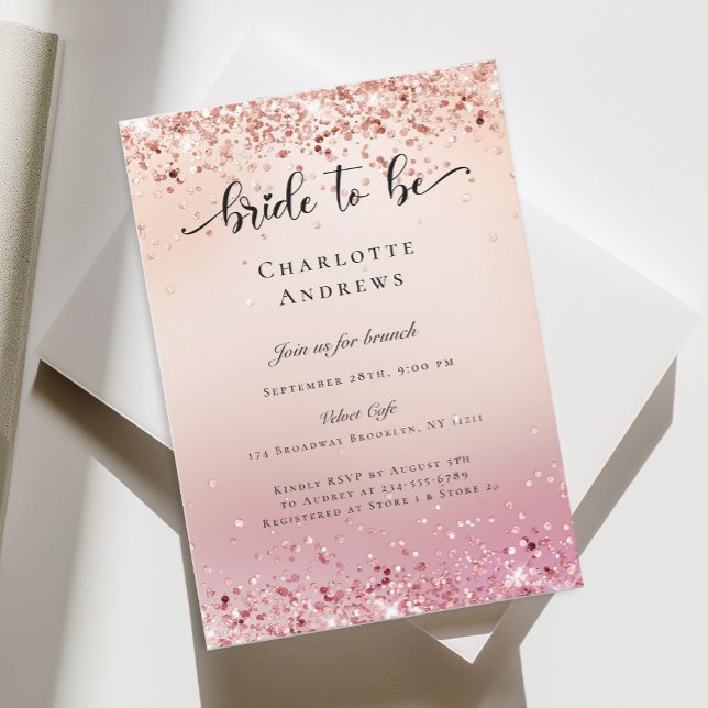 Invitación Novia moderna y Purpurina (Subido por el creador)