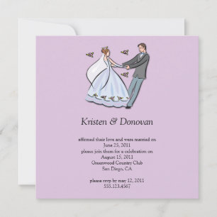 Invitación Novia Novio De Dibujos Animados Caprichosos Celebr