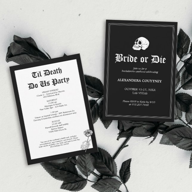 Invitación Novia o muerte hasta la muerte nos hace Fiesta Bac (Subido por el creador)