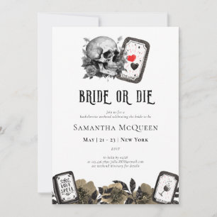 Invitación Novia o muerte hasta la muerte Tarot gótica Bachel