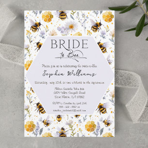 Invitación Novia para ser abeja lavanda floral abejas despedi