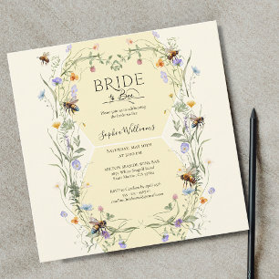 Invitación Novia para ser abeja salvaje Flores de abeja Despe