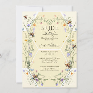 Invitación Novia para ser abeja salvaje Flores de shower nupc
