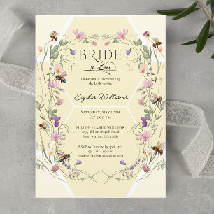 Invitación Novia para ser abeja salvaje Flores silvestres Des