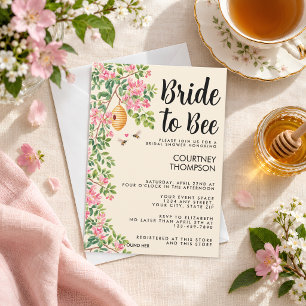 Invitación Novia Para Ser Acuarela Floral Despedida de Solter