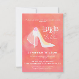 Invitación Novia Para Ser Boda Ducha De Novias De Alto Talón