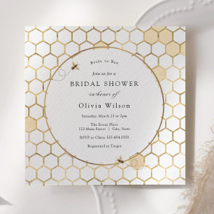 Invitación Novia para ser oro Regalo de ducha nupcial