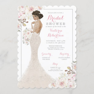 Invitación Novia Purpurina de Glam en ducha de novias con tra